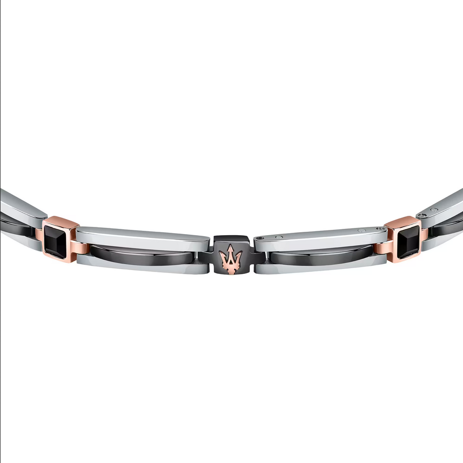 BRACCIALE UOMO MASERATI JEWELS JM223ATZ19 ACCIAIO 210 CERAMICA ORIGINALE PE 2023