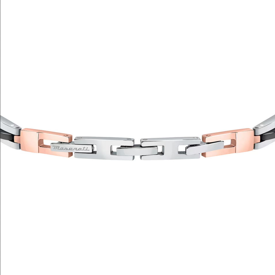 BRACCIALE UOMO MASERATI JEWELS JM223ATZ19 ACCIAIO 210 CERAMICA ORIGINALE PE 2023
