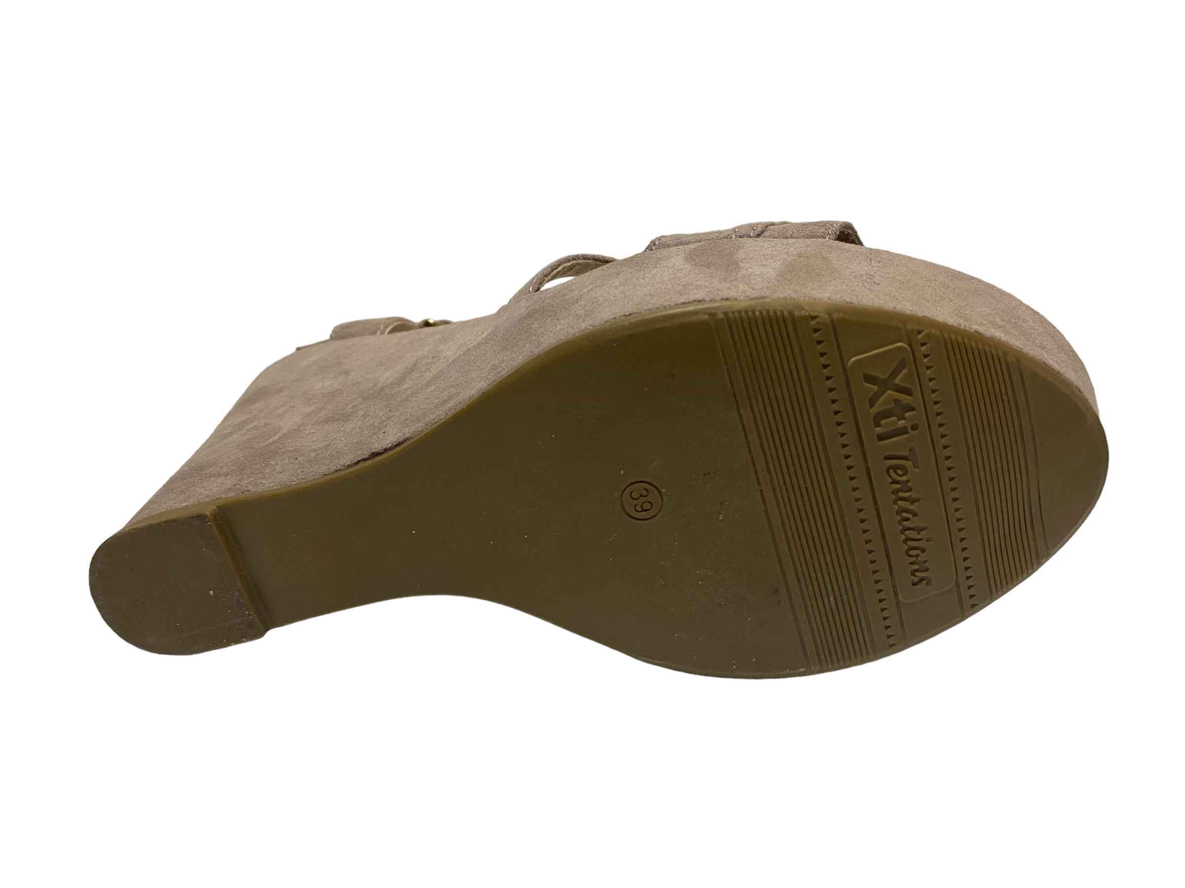 SCARPE SANDALO SANDALI ZEPPA DONNA XTI SANDALIA ANTELINA PELLE BEIGE ORIGINAL PE