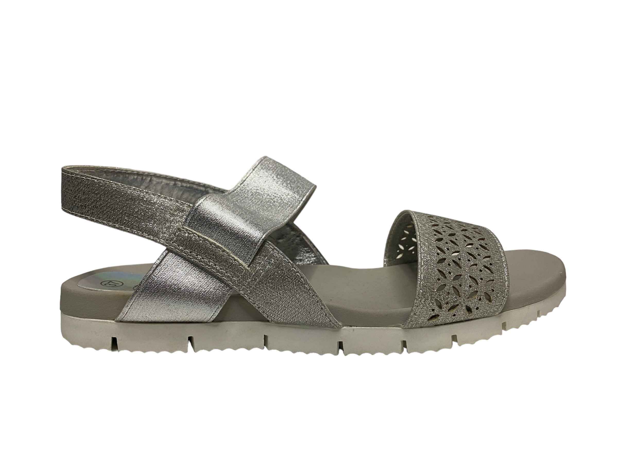 SCARPE SANDALO SANDALI DONNA XTI SANDALIA NINA PELLE ARGENTO ORIGINALE PE