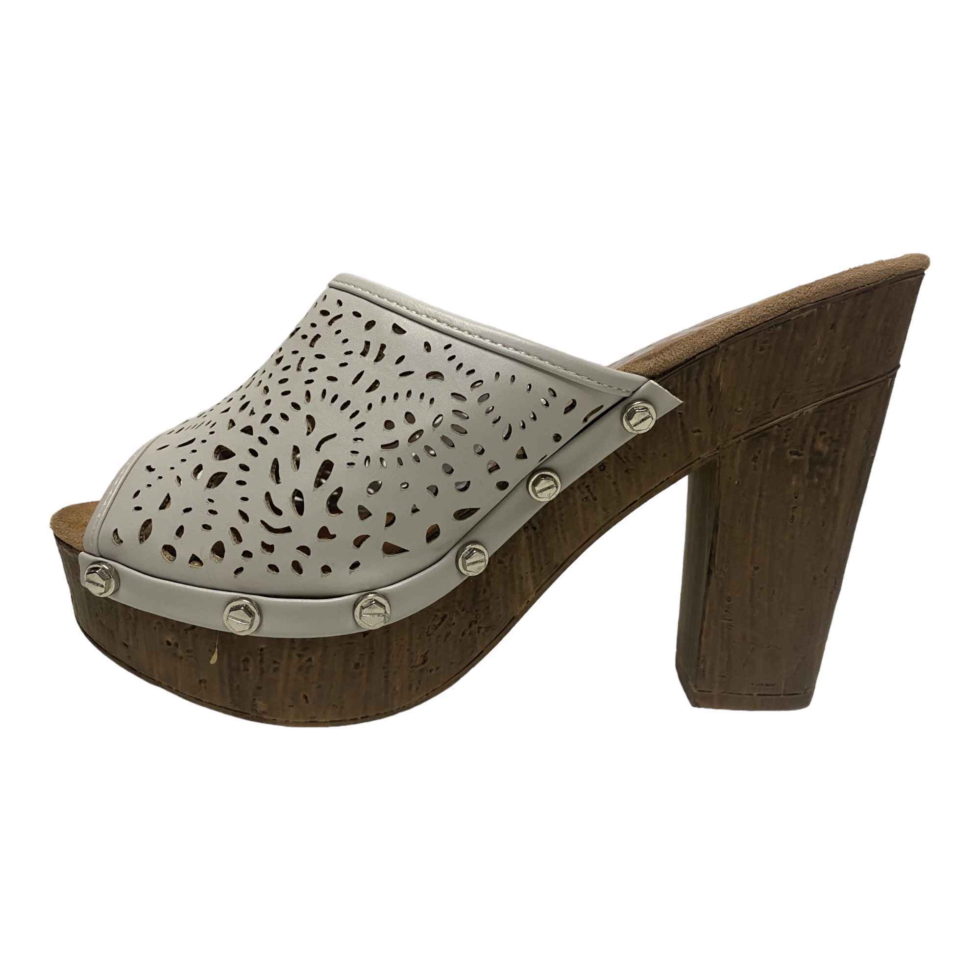 SCARPE SANDALO SANDALI TACCO DONNA REFRESH 63391 PELLE GRIGIO ORIGINALE PE