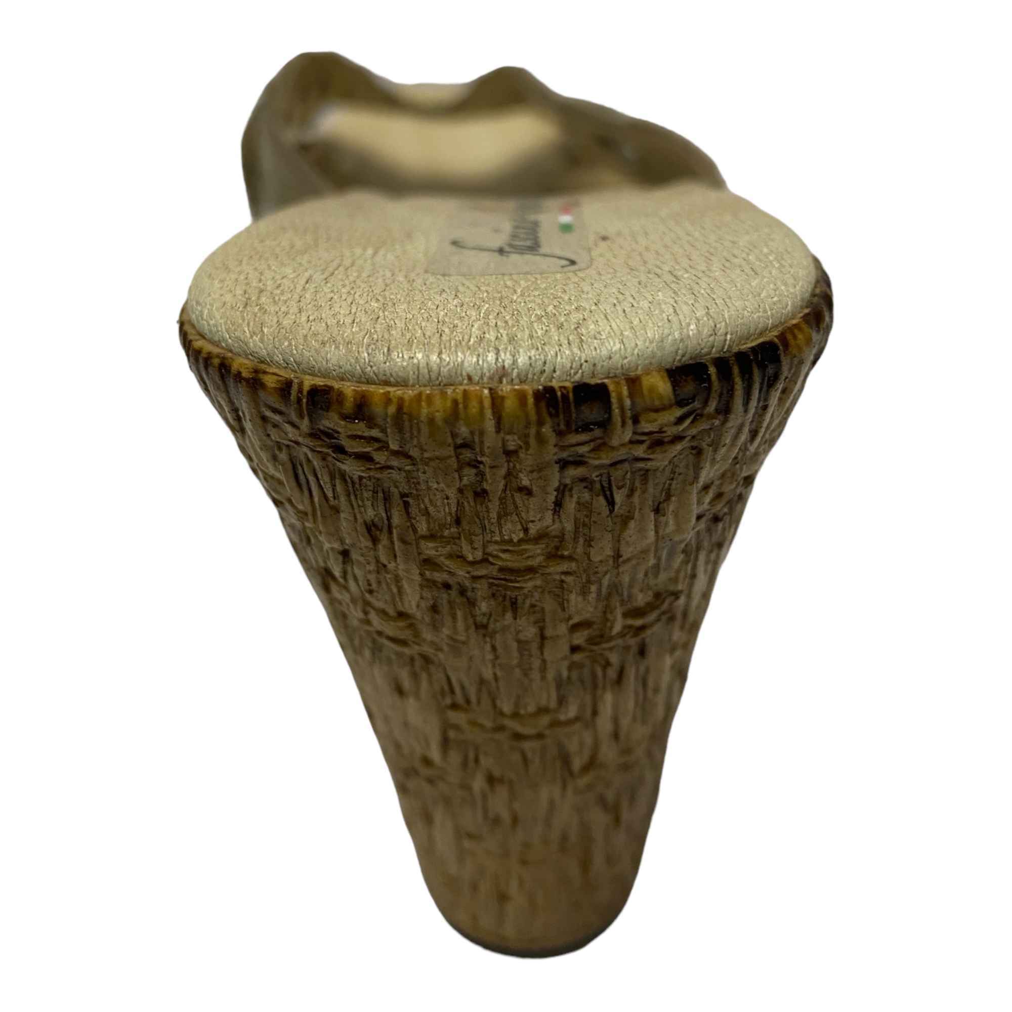 SCARPE CIABATTE SANDALI ZEPPA DONNA FASCINO 21128 PELLE BEIGE ORIGINALE PE