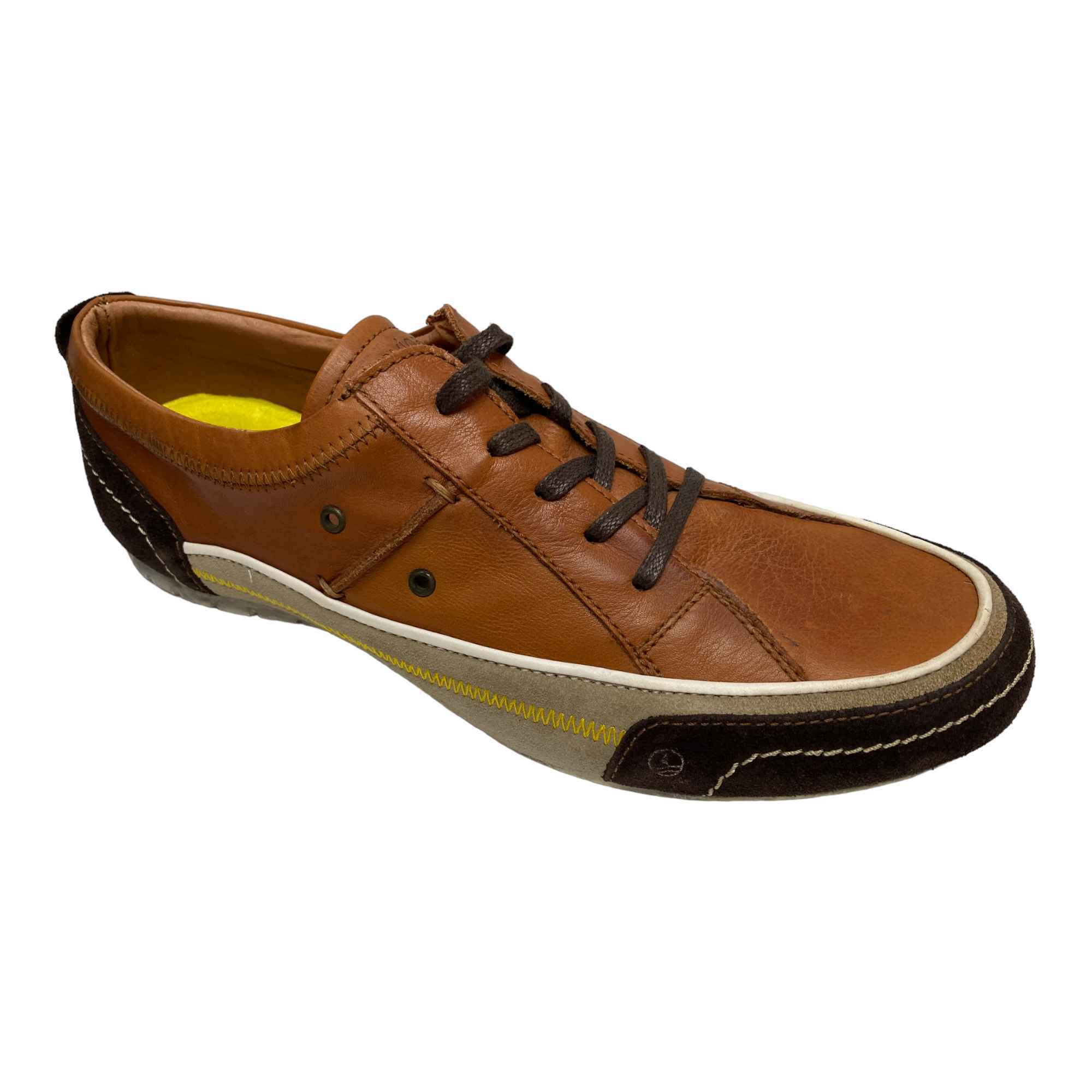 SCARPE SNEAKERS CASUAL UOMO NAVIGARE MOBY NVG0261 PELLE MARRONE ORIGINALE AI