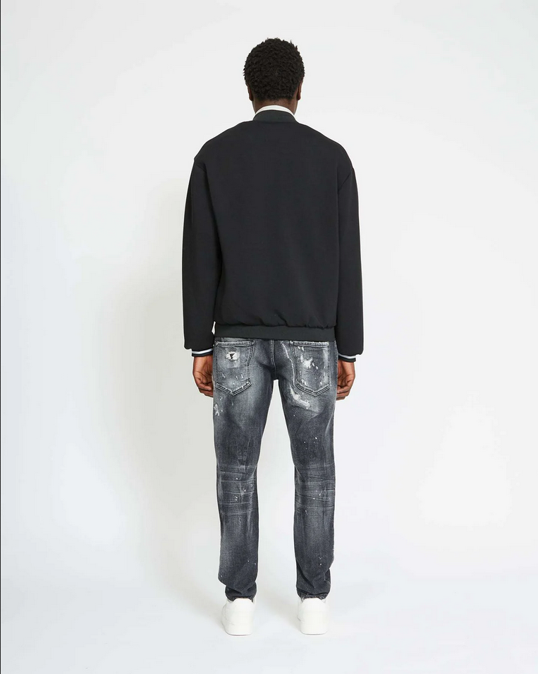 GIUBBINO GIUBBOTTO BOMBER UOMO RICHMOND X UMA23137GB NERO ORIGINALE AI 2024