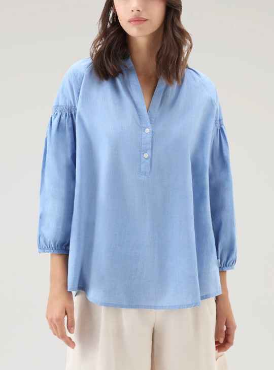 CAMICIA CAMICIE DONNA WOOLRICH CFWWSI0165FRUT3357 COTONE ORIGINALE PE 2023