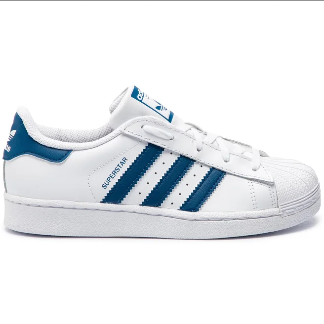 SCARPE SNEAKERS RAGAZZO ADIDAS SUPERSTAR F34164 ECO PELLE BIANCO ORIGINAL AI2024