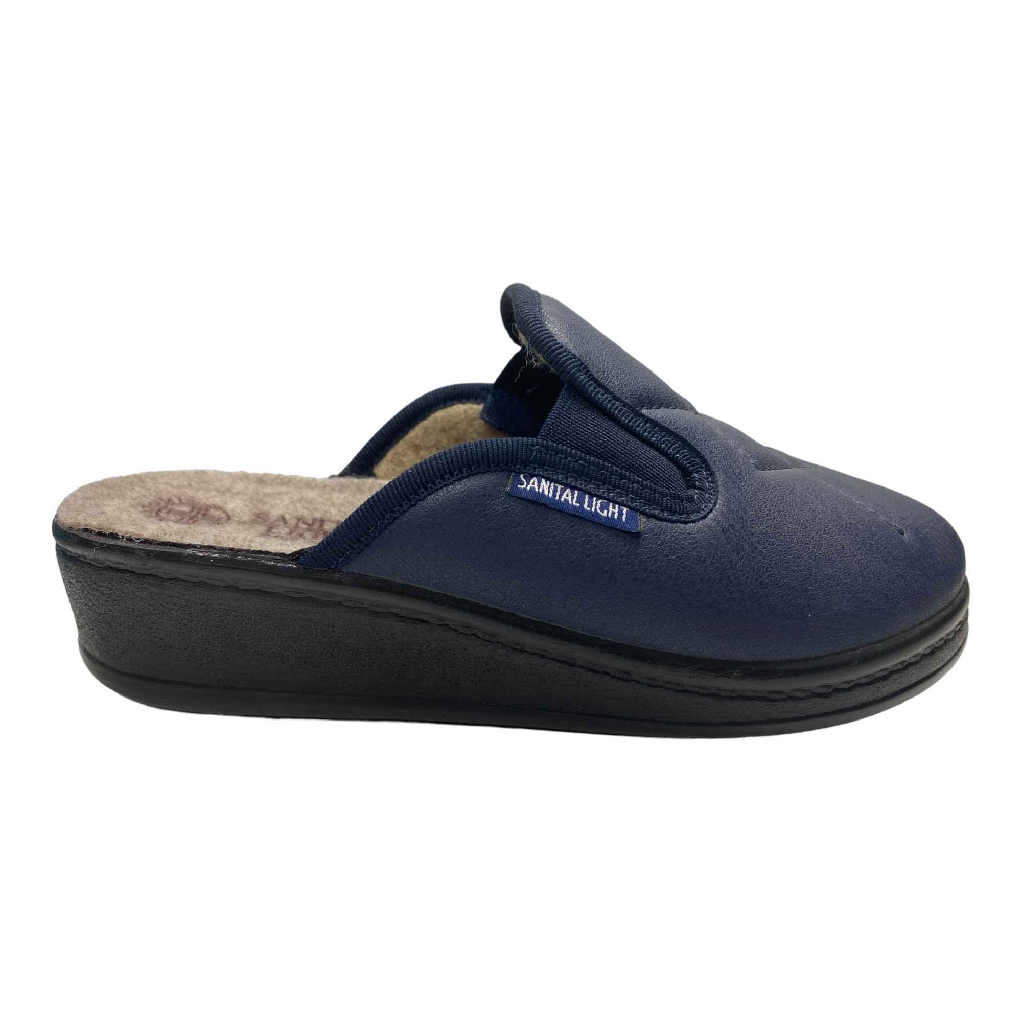 SCARPE PANTOFOLE CIABATTE DONNA SANITAL LIGHT OPERA 1302 BLU ORIGINALE AI