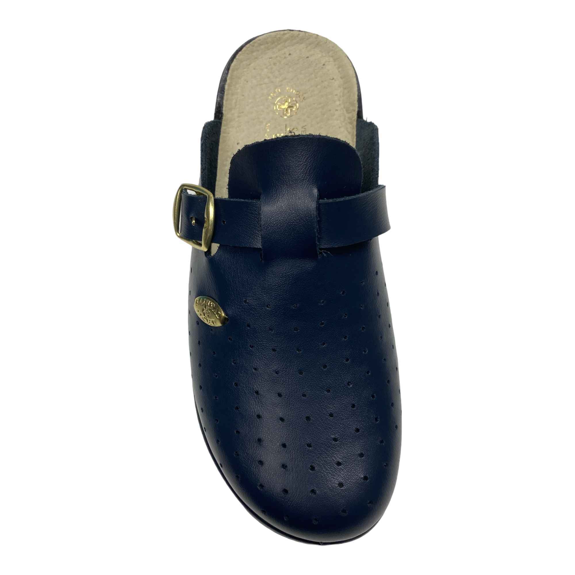 SCARPE CIABATTE SANITARIE DONNA SANITAL LIGHT 1372 PELLE BLU ORIGINALE AI