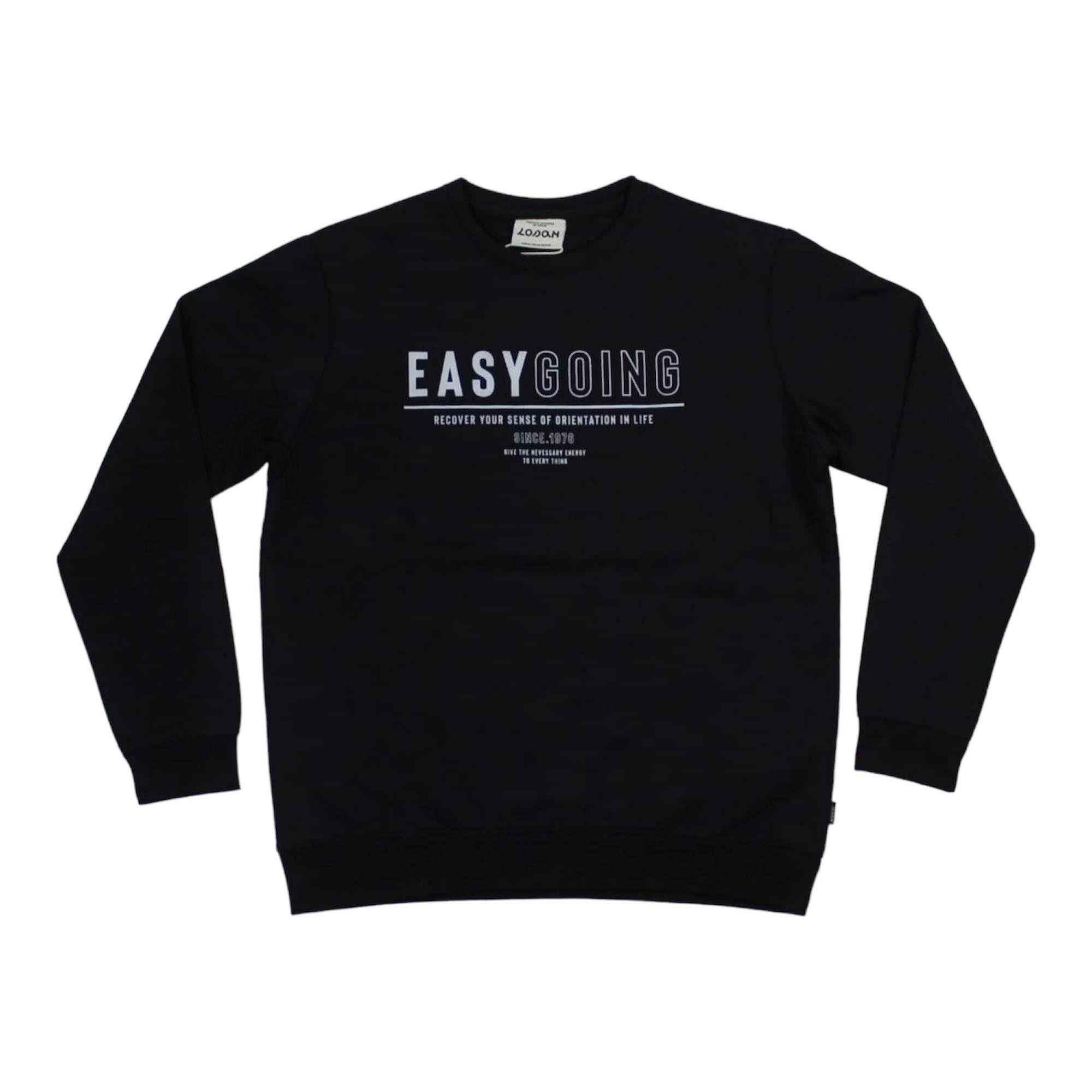 MAGLIA FELPA FELPE UOMO LOSAN LMNAP0202 23015 COTONE NERO ORIGINALE AI 2024