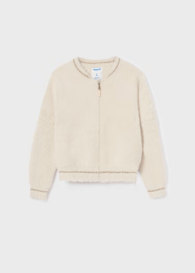 MAGLIA MAGLIONE CARDIGAN RAGAZZA MAYORAL 7317 83 BEIGE ORIGINALE AI 2024