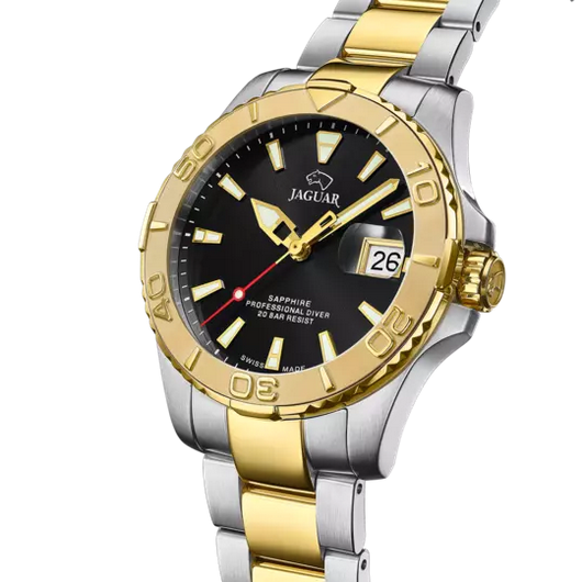 OROLOGIO ANALOGICO DATA UOMO JAGUAR J970 3 ACCIAIO 40 NERO ORIGINALE AI 2024