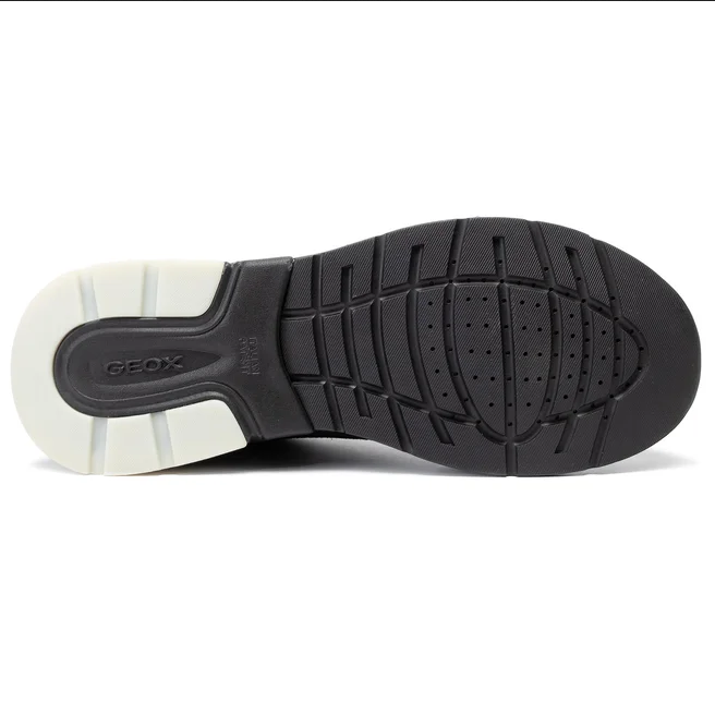 SCARPE SNEAKERS CASUAL UOMO GEOX ROCKSON U947WA 046ME PELLE NERO ORIGINALE AI