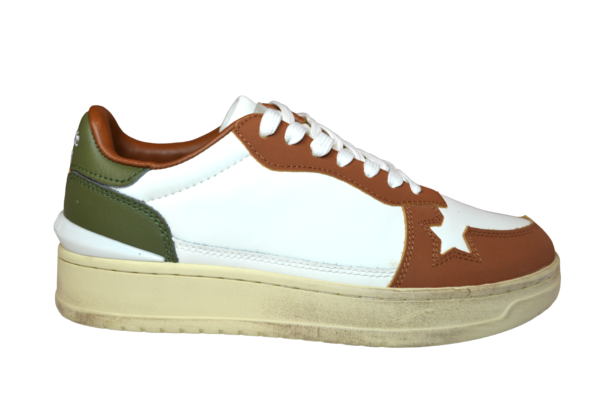 SCARPE SNEAKERS UOMO ATLANTIC STARS HOKUTOC WYEG AS11 PELLE BIANCO ORIGINALE AI