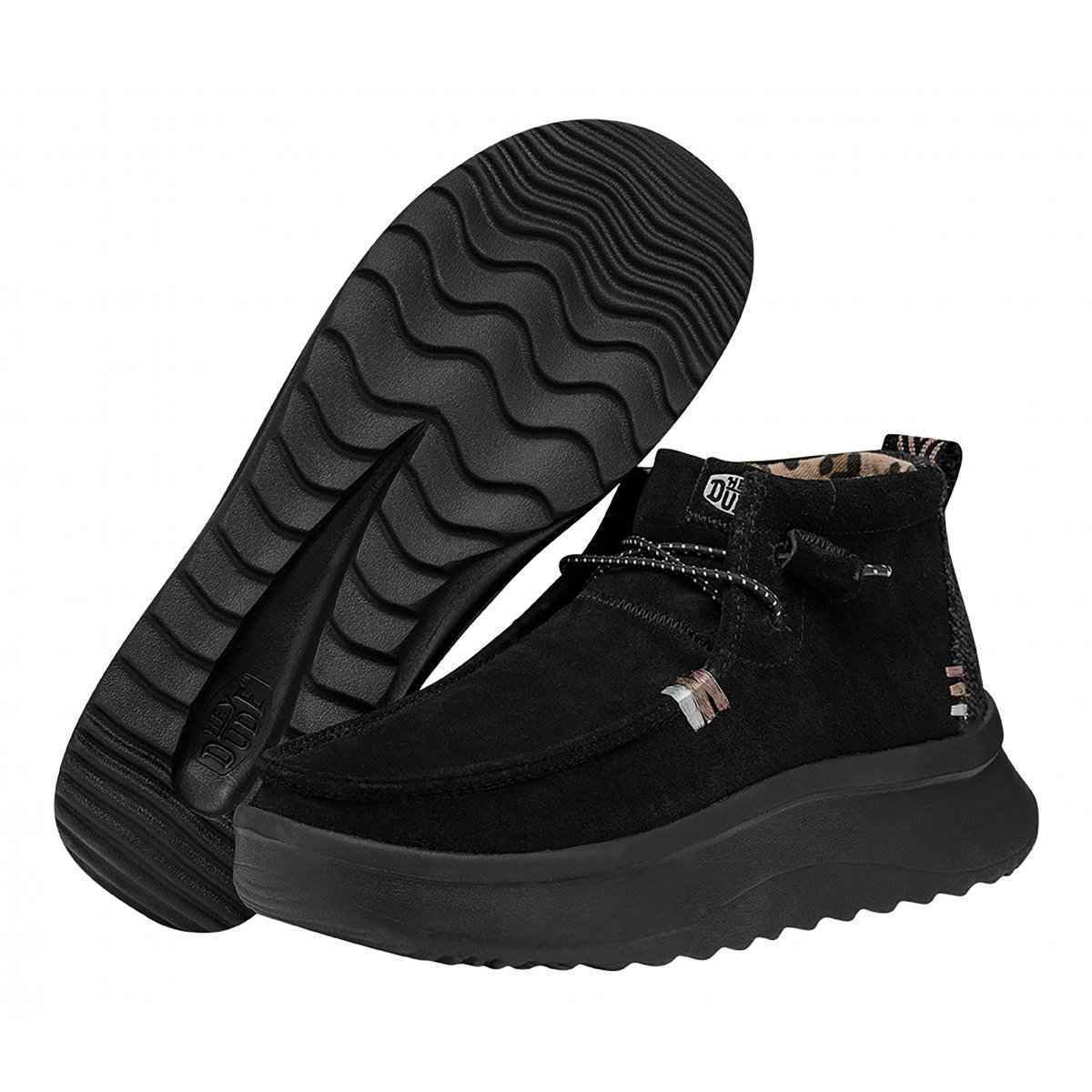 SCARPE STIVALETTO DONNA HEY DUDE WENDY 40411 001 PELLE NERO ORIGINALE AI 2024