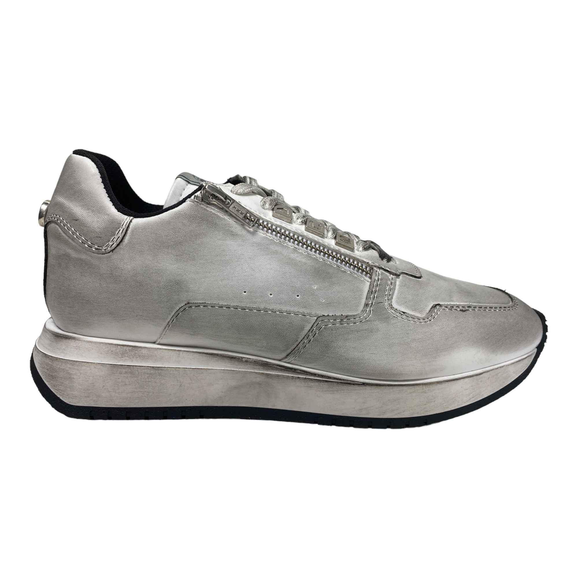 SCARPE SNEAKERS UOMO 4US CESARE PACIOTTI 9212VT PELLE BIANCO ORIGINALE AI