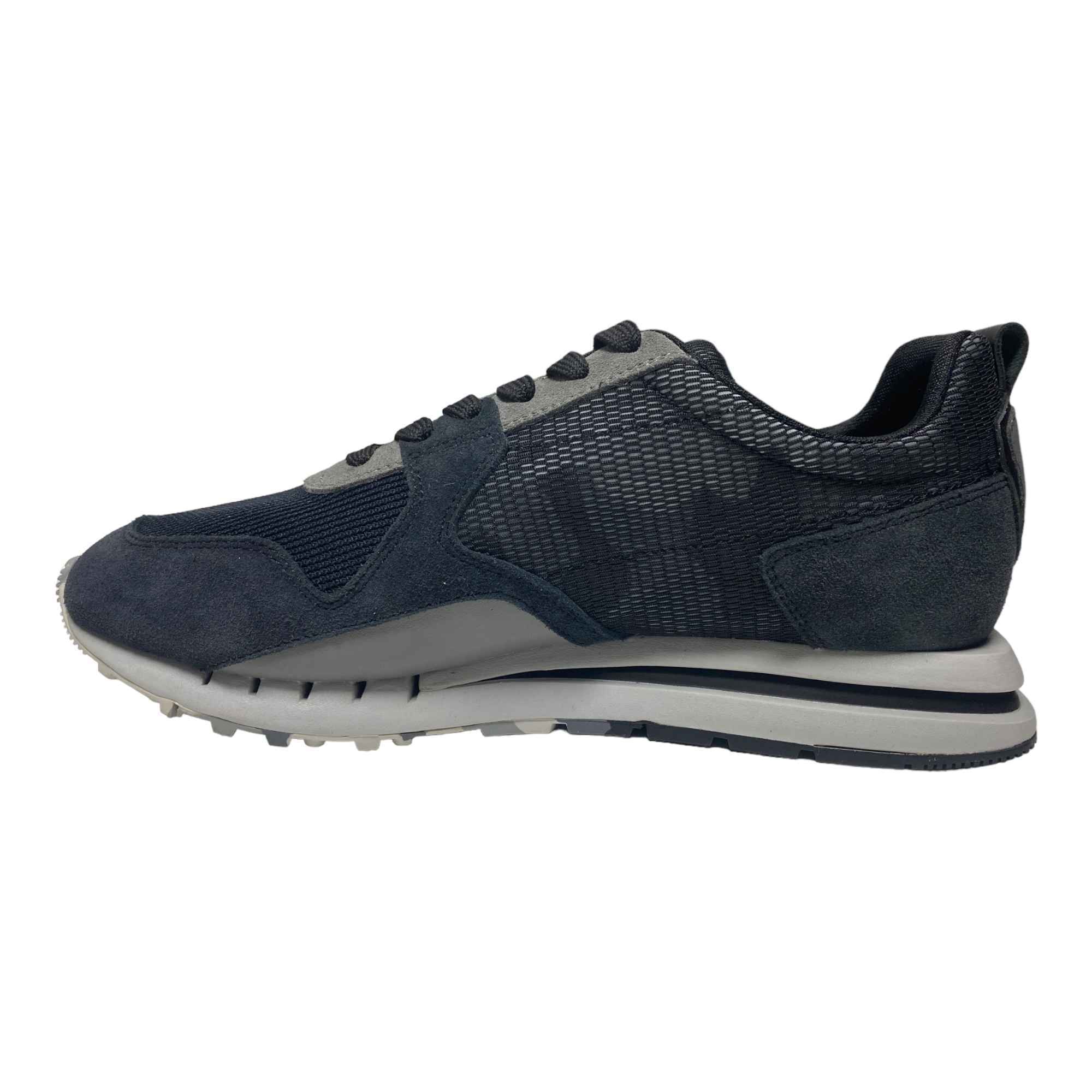 SCARPE SNEAKERS UOMO BLAUER QUARTZ 01 F2QUARTZ03 PELLE NERO ORIGINALE AI
