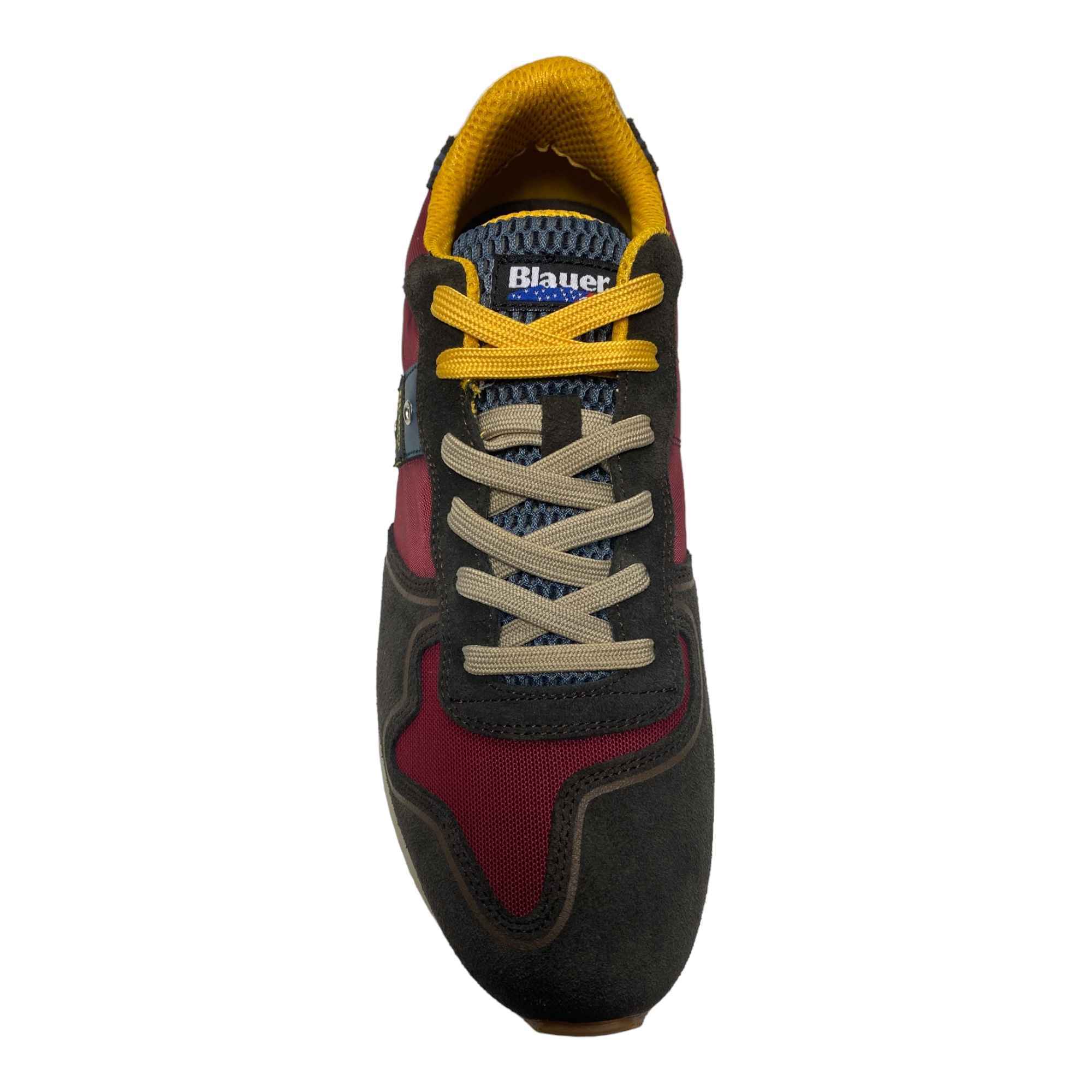 SCARPE SNEAKERS UOMO BLAUER QUARTZ 01 F1QUARTZ01 PELLE MARRONE ORIGINALE AI