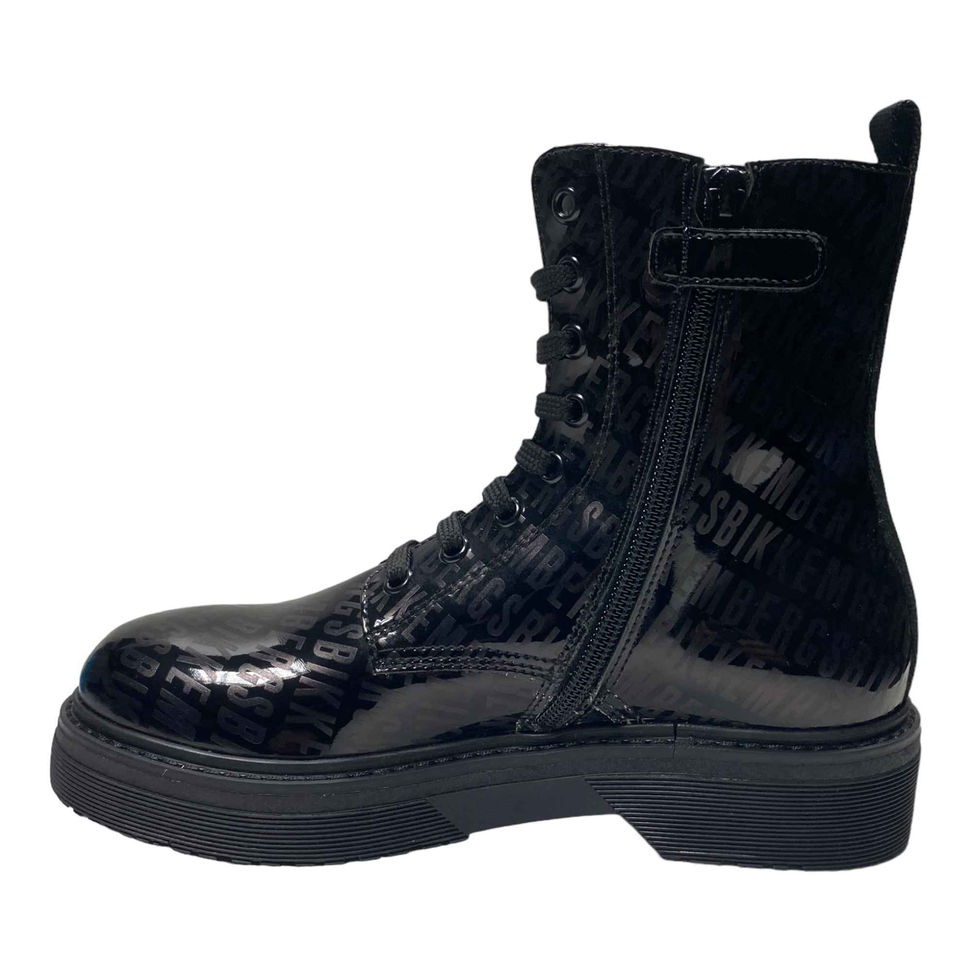 SCARPE STIVALETTI ANFIBIO DONNA BIKKEMBERGS K4A5 20648 1003999 NERO ORIGINALE AI