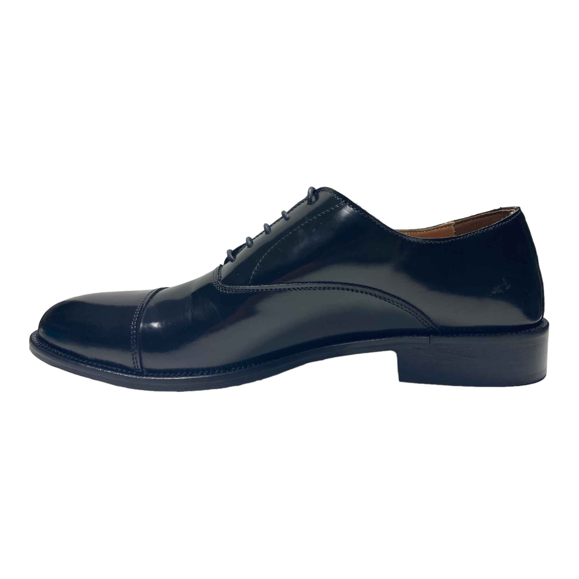 SCARPE DERBY ELEGANTE UOMO ROGALS ROGAL S PIANTA 2 PELLE NERO ORIGINALE AI