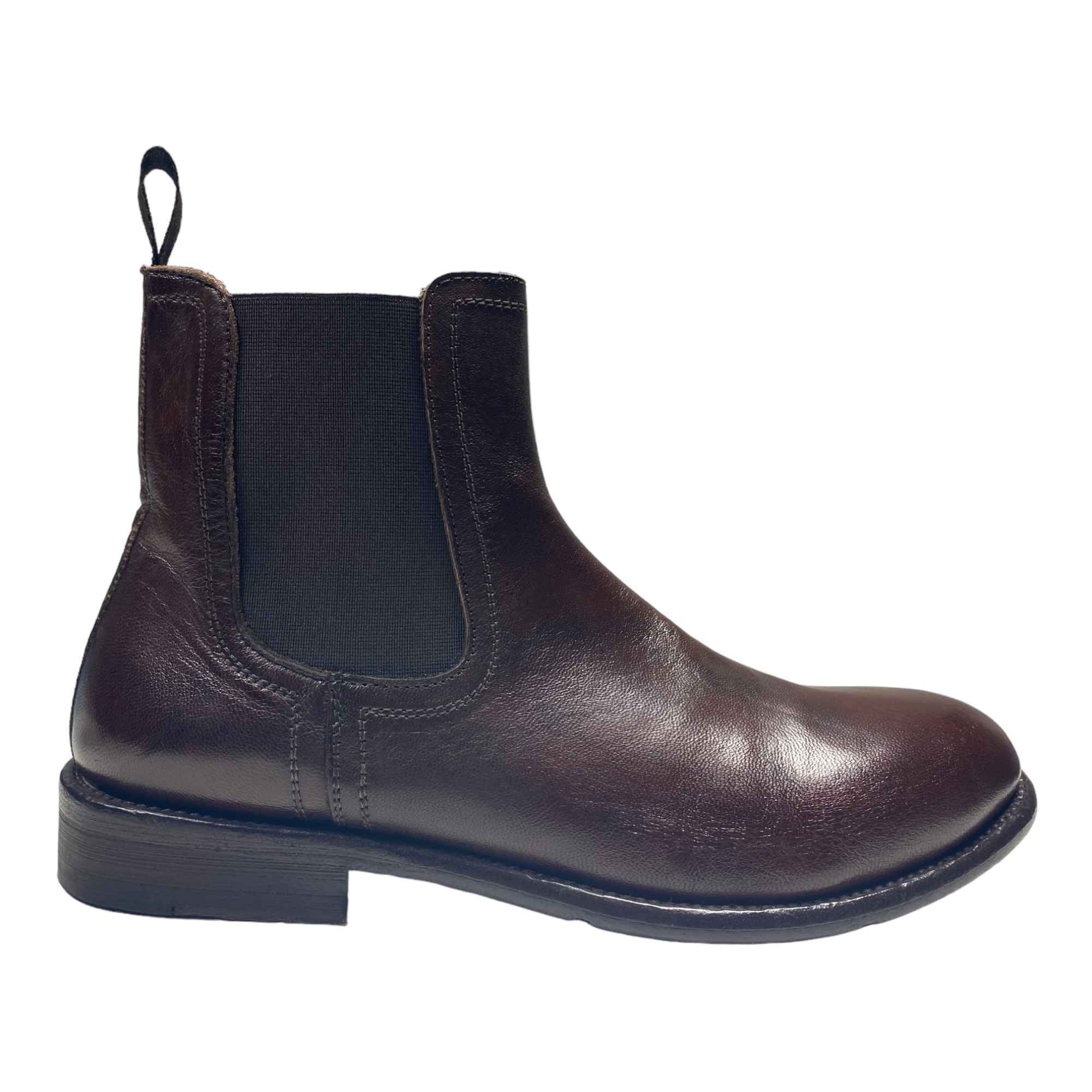 SCARPE STIVALETTI STIVALE UOMO RAFFAELE DAMELIO F206 PELLE MARRONE ORIGINAL AI