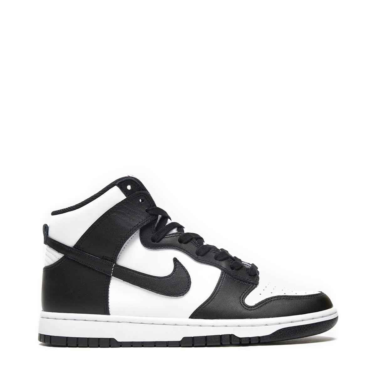 SCARPE SNEAKERS UOMO NIKE DUNK HI RETRO DD1399 PELLE 105 PANDA ORIGINALE AI 2024