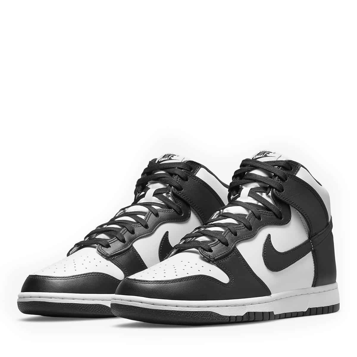 SCARPE SNEAKERS UOMO NIKE DUNK HI RETRO DD1399 PELLE 105 PANDA ORIGINALE AI 2024