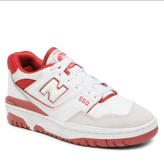 SCARPE SNEAKERS UOMO NEW BALANCE 550 BB550STF PELLE BIANCO ORIGINALE AI 2024