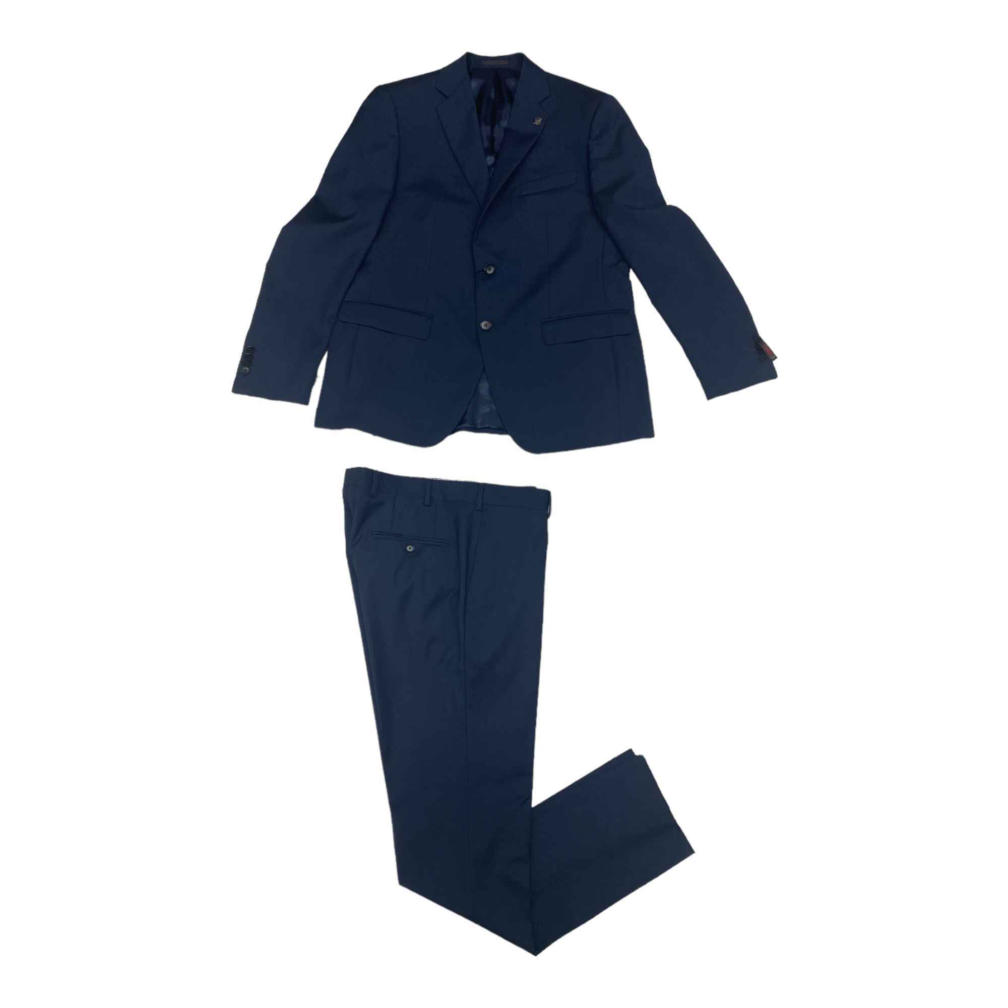 COMPLETO ABITO GIACCA PANTALONE UOMO LEBOLE 603131 LANA 0005 BLU ORIGINALE AI