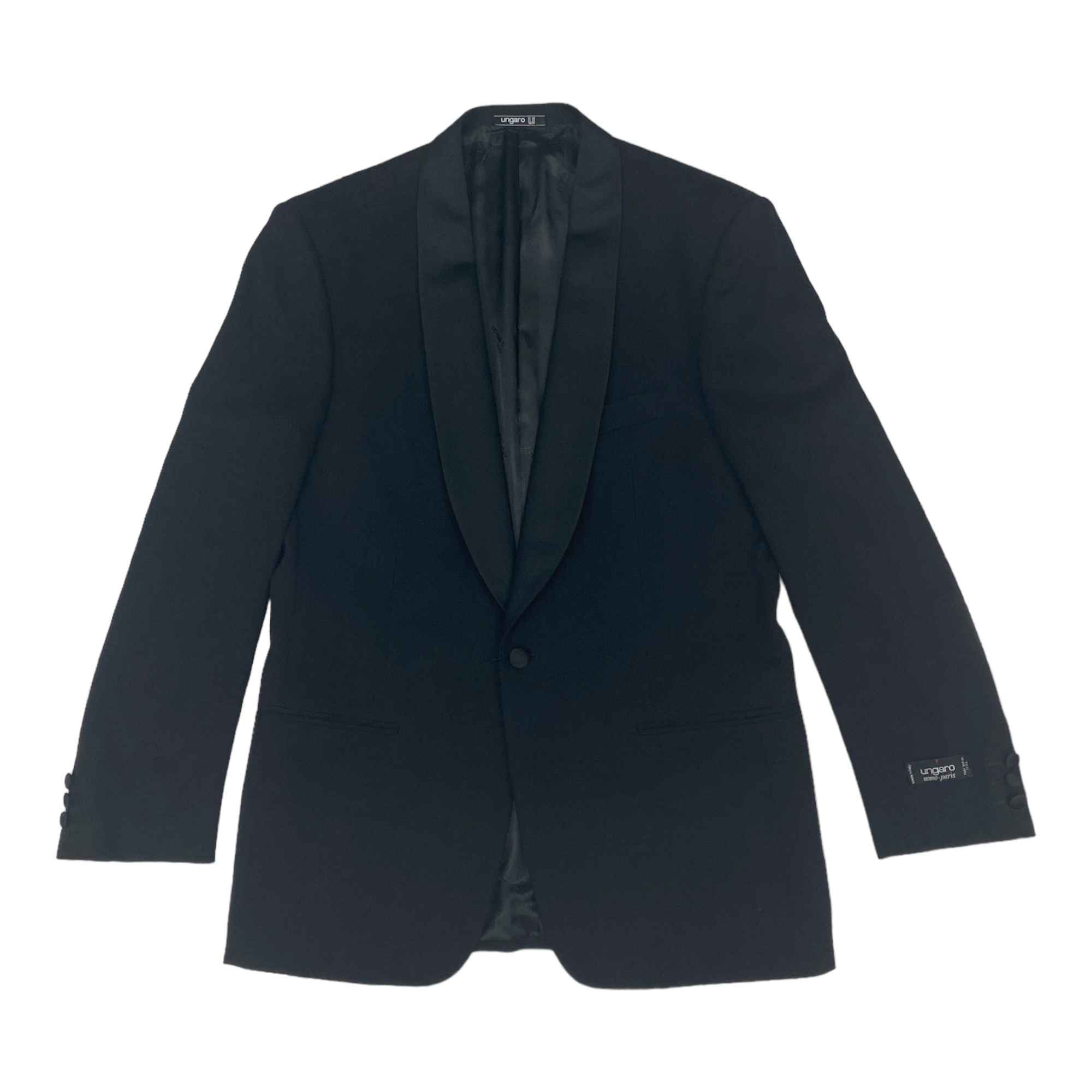 COMPLETO ABITO GIACCA PANTALONE UOMO UNGARO 9618 LANA NERO ORIGINALE AI