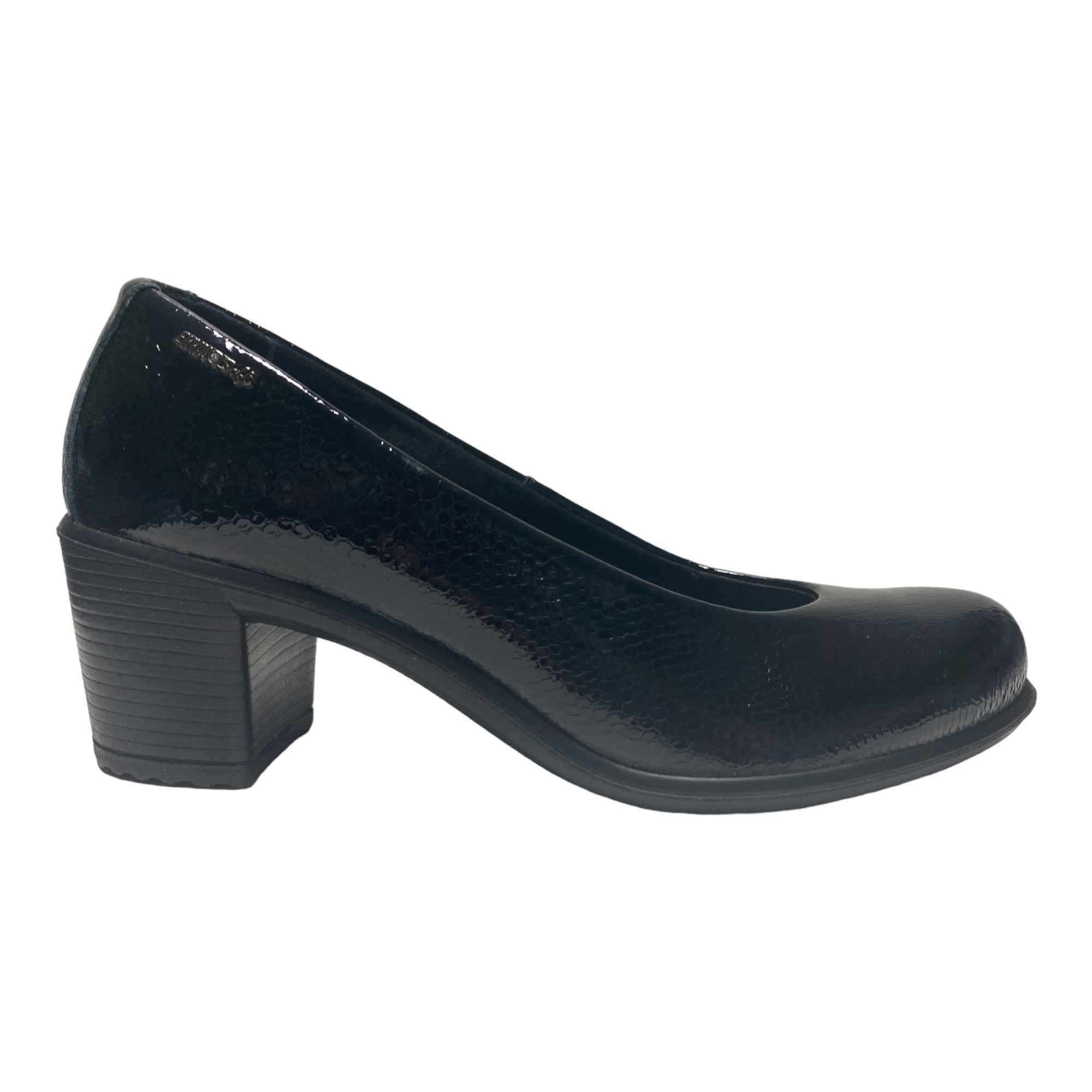 SCARPE DECOLTE TACCO DONNA ENVAL SOFT 69170 PELLE NERO ORIGINALE AI