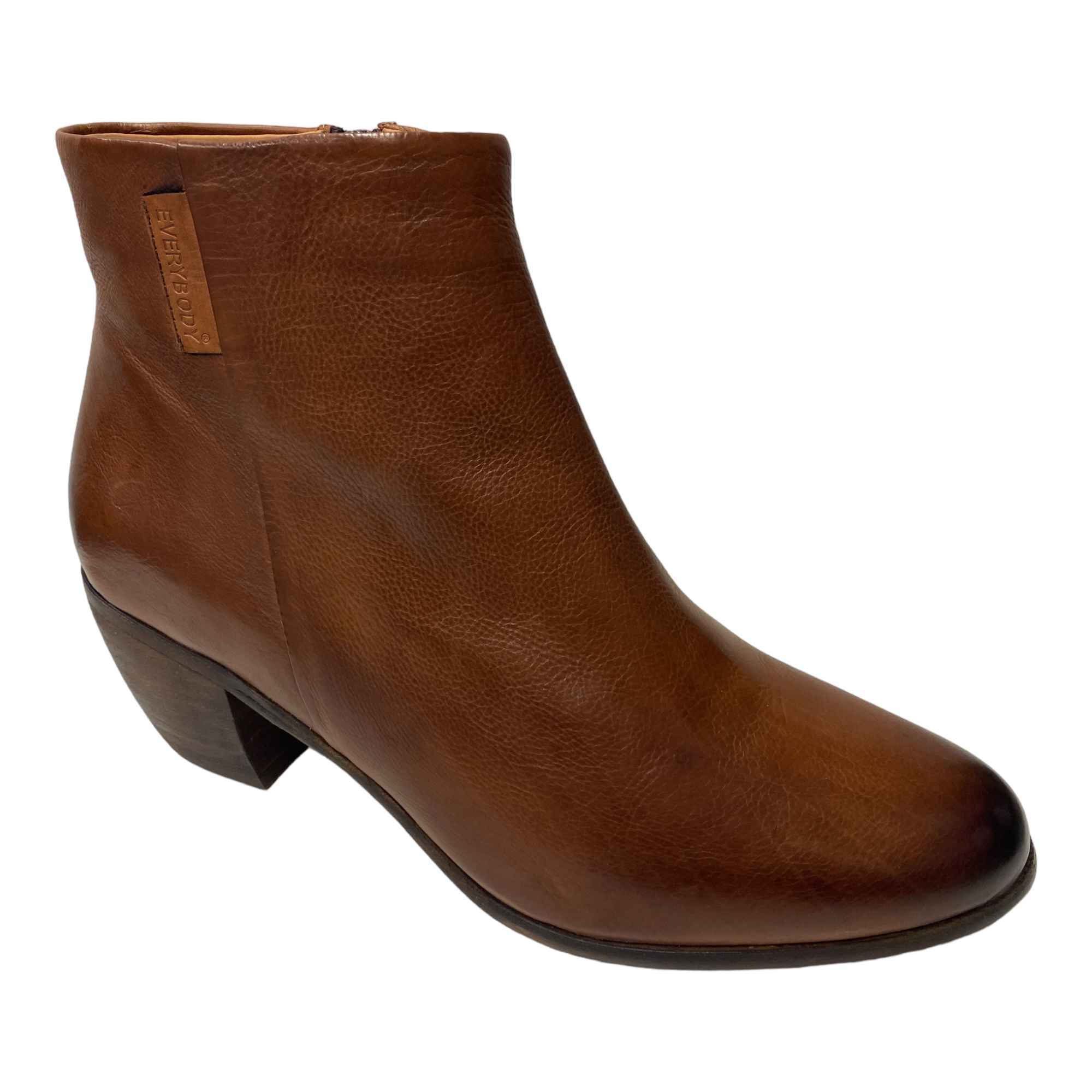 SCARPE TRONCHETTO STIVALETTI DONNA EVERYBODY 203017 PELLE CUOIO ORIGINALE AI