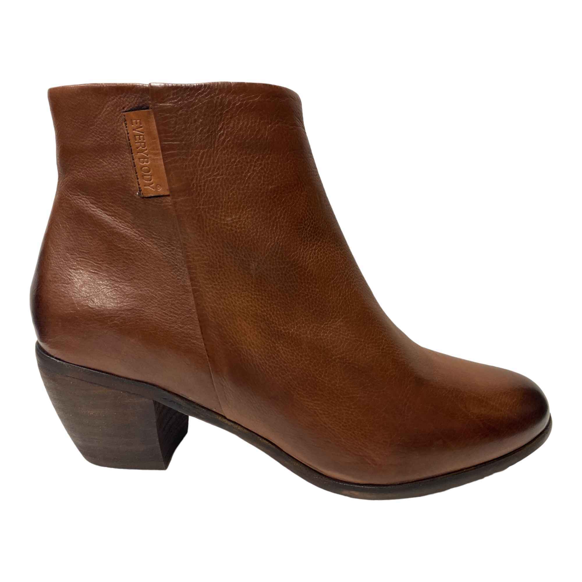 SCARPE TRONCHETTO STIVALETTI DONNA EVERYBODY 203017 PELLE CUOIO ORIGINALE AI