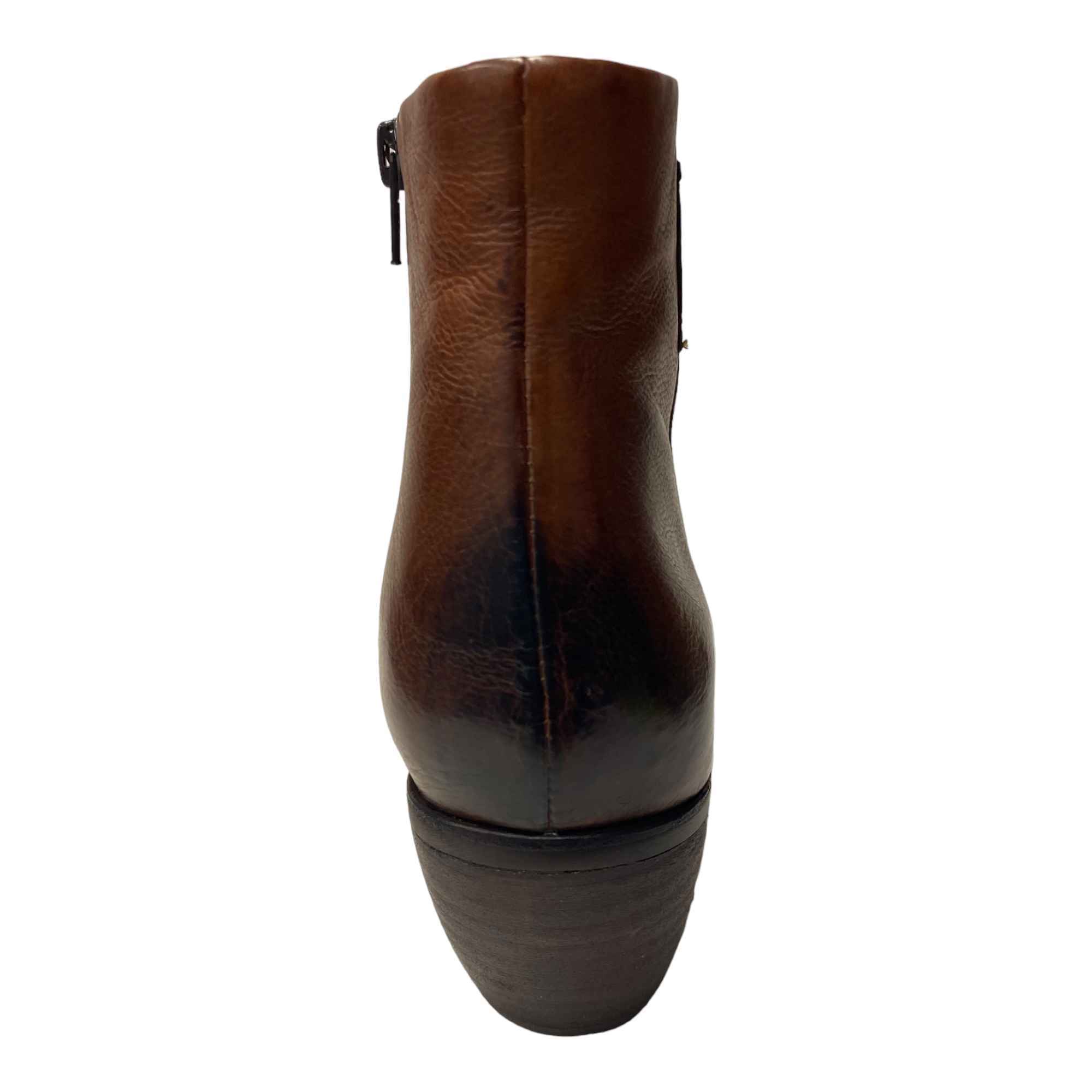 SCARPE TRONCHETTO STIVALETTI DONNA EVERYBODY 203017 PELLE CUOIO ORIGINALE AI