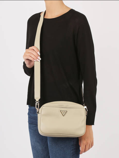 BORSA BORSE TRACOLLA DONNA GUESS MERIDIAN BG877814 ECO PELLE BEIGE ORIGINAL 2024