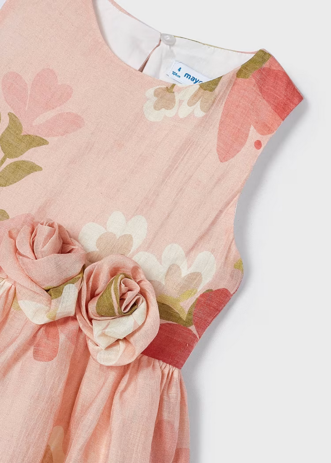 ABITO VESTITO BIMBA MAYORAL 03911 3911 LINO 88 ROSA ORIGINALE PE 2024