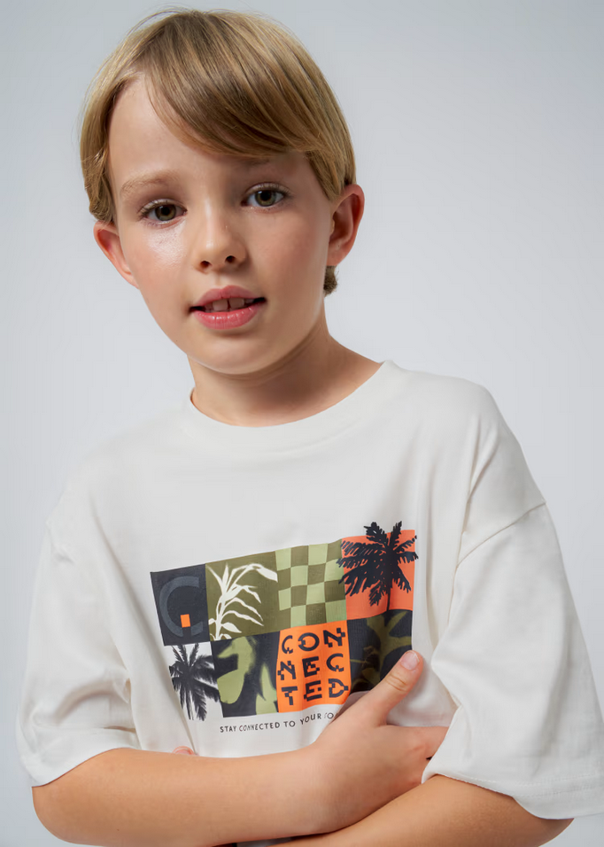MAGLIA T SHIRT MAGLIE RAGAZZO MAYORAL 06038 6038 COTONE 57 BIANCO ORIGINALPE2024
