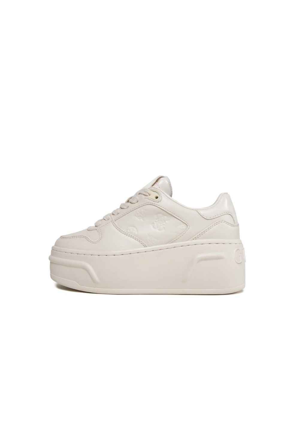 SCARPE SNEAKERS DONNA GUESS CALEBBA FLPCB4FAB12 BIANCO ORIGINALE PE 2024