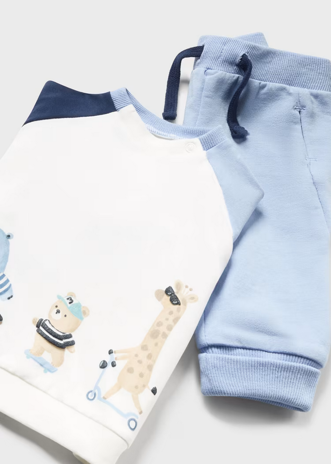 COMPLETO TUTA FELPA NEONATO MAYORAL 01640 1640 12 BLU ORIGINALE PE 2024