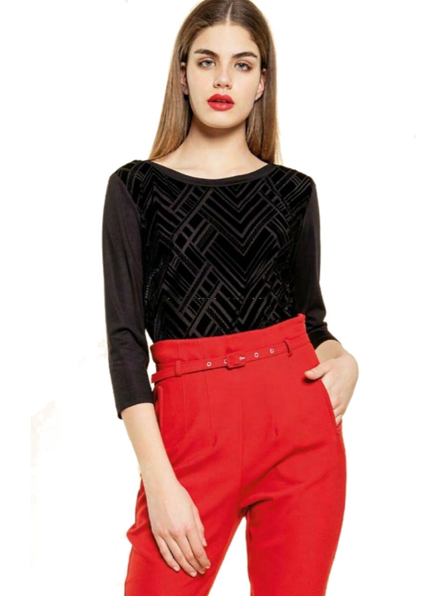 MAGLIA MAGLIE DONNA HANITA HM19512529 NERO ORIGINALE AI