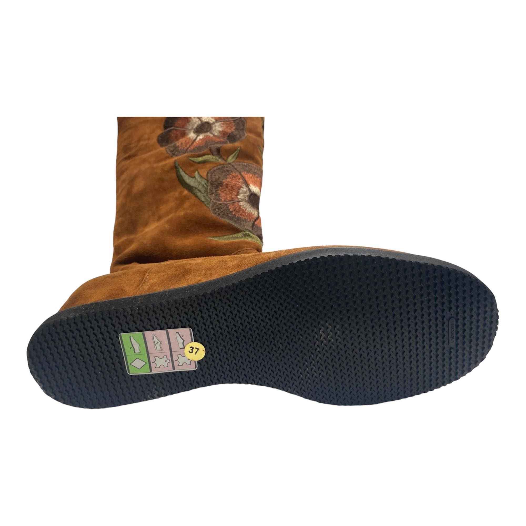 SCARPE STIVALI ALTI DONNA MAX DE MAXYM CAM9999 PELLE MARRONE ORIGINALE AI