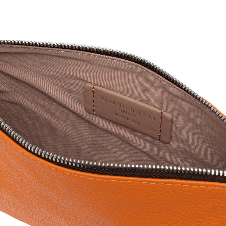 BORSA BORSE DONNA GIANNI CHIARINI HERMY BS 3695 24PE PELLE ARANCIO ORIGINALP2024