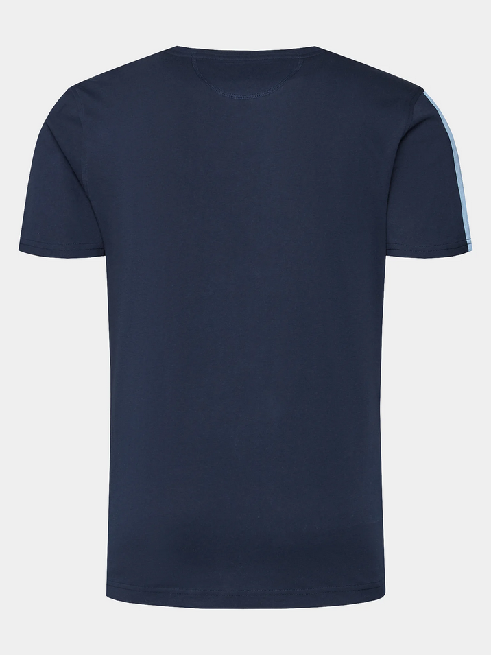 MAGLIA T SHIRT UOMO LA MARTINA YMR307 JS206 COTONE 07017 BLU ORIGINALE PE 2024