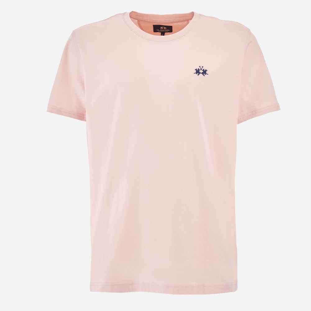 MAGLIA T SHIRT UOMO LA MARTINA YMR004 JS206 COTONE 05247 ROSA ORIGINALE PE 2024
