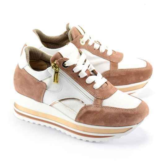 SCARPE SNEAKERS ZEPPA DONNA COMART 1A4215 ECO PELLE BEIGE ORIGINALE PE