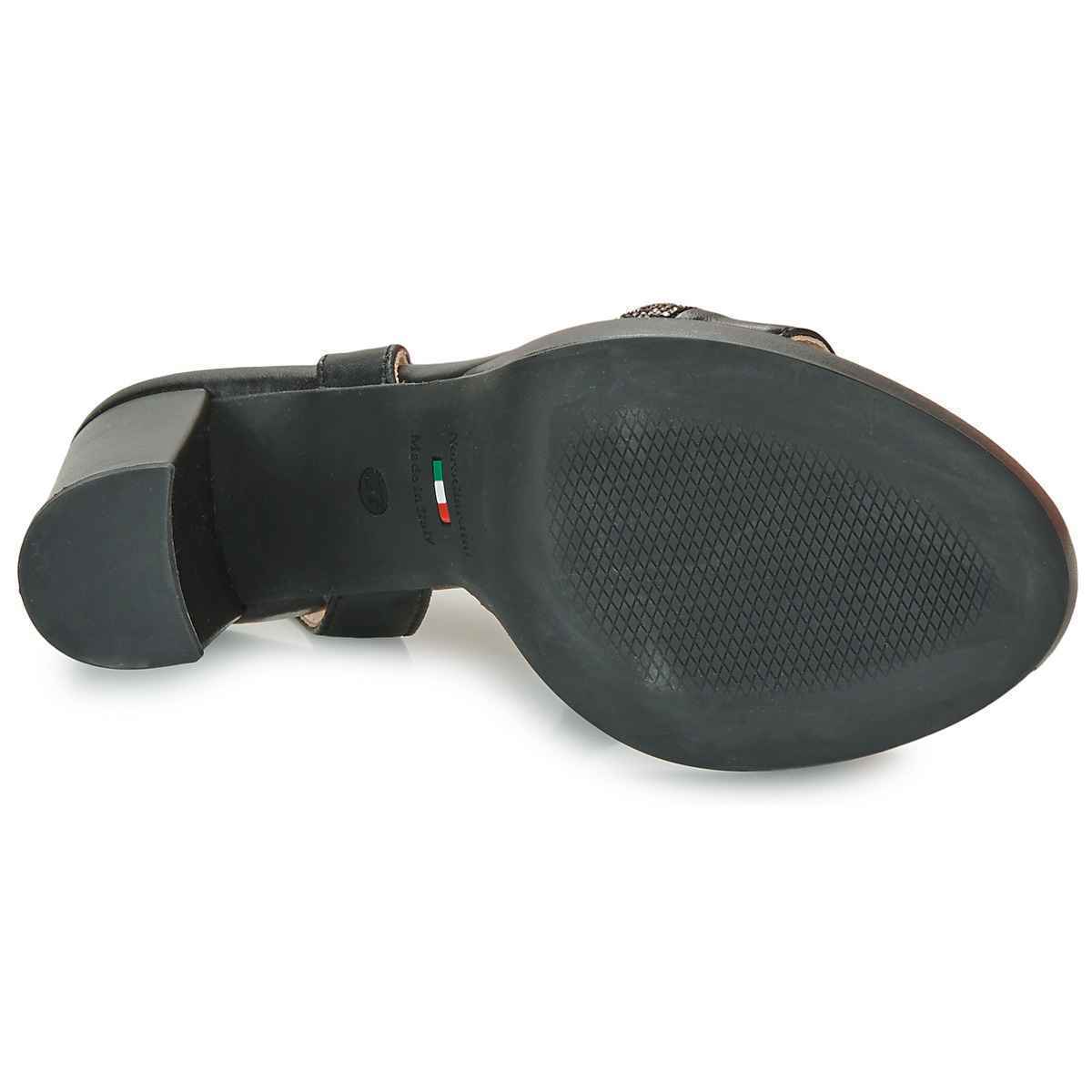 SCARPE SANDALI TACCO DONNA NERO GIARDINI E410220D PELLE 100 ORIGINALE PE 2024