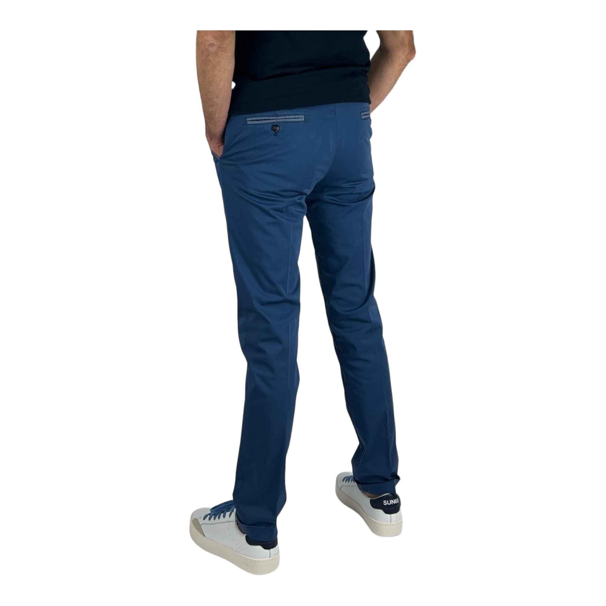 PANTALONE UOMO B700 B SETTECENTO MH712 5022 COTONE 51 BLU ORIGINALE PE 2024
