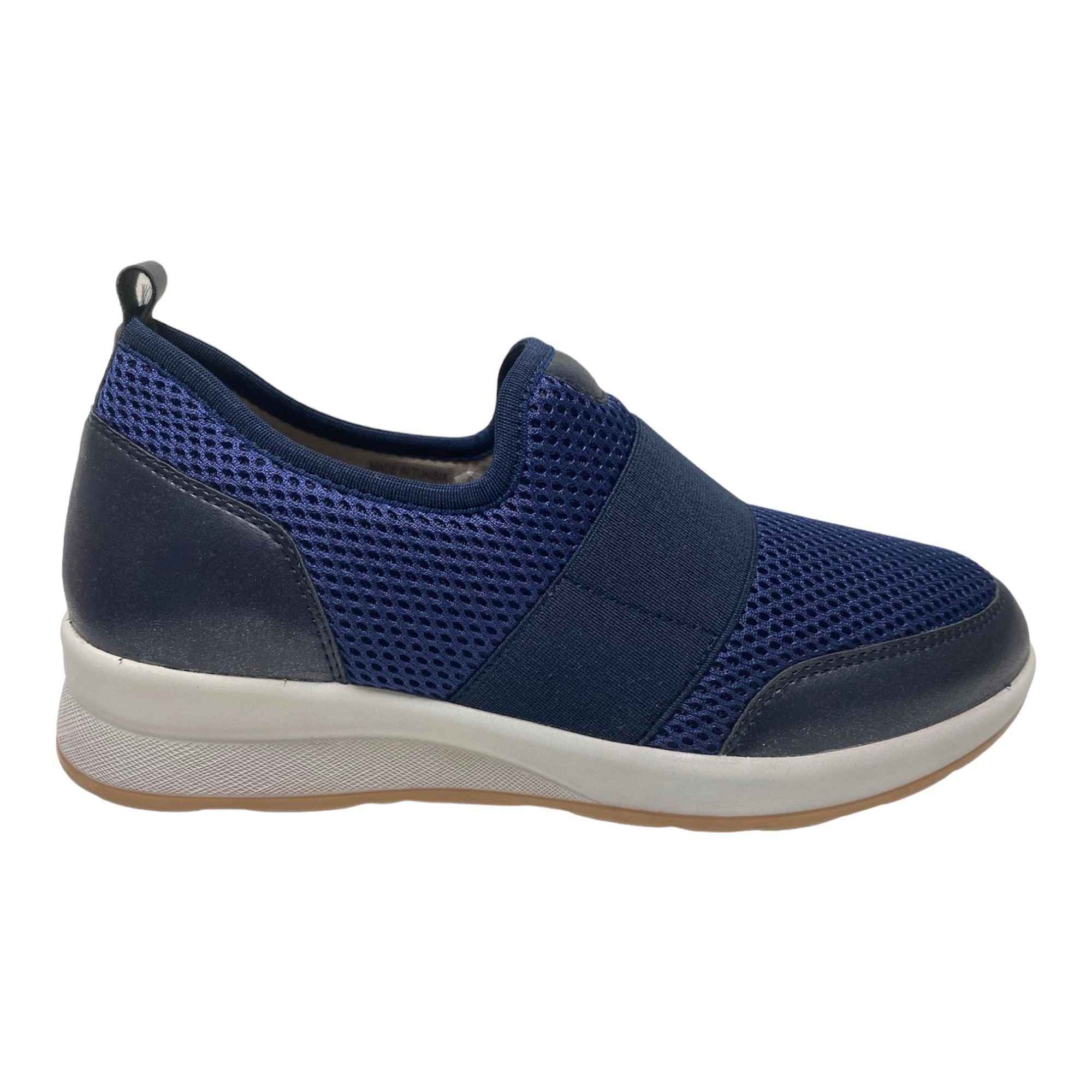 SCARPE SNEAKERS SLIP ON DONNA AGORA VN13 TESSUTO BLU ORIGINALE PE 2024