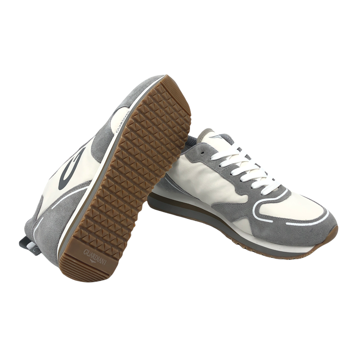 SCARPE SNEAKERS UOMO GUARDIANI WEN 0088 AGM008807 PELLE BIANCO ORIGINALE PE