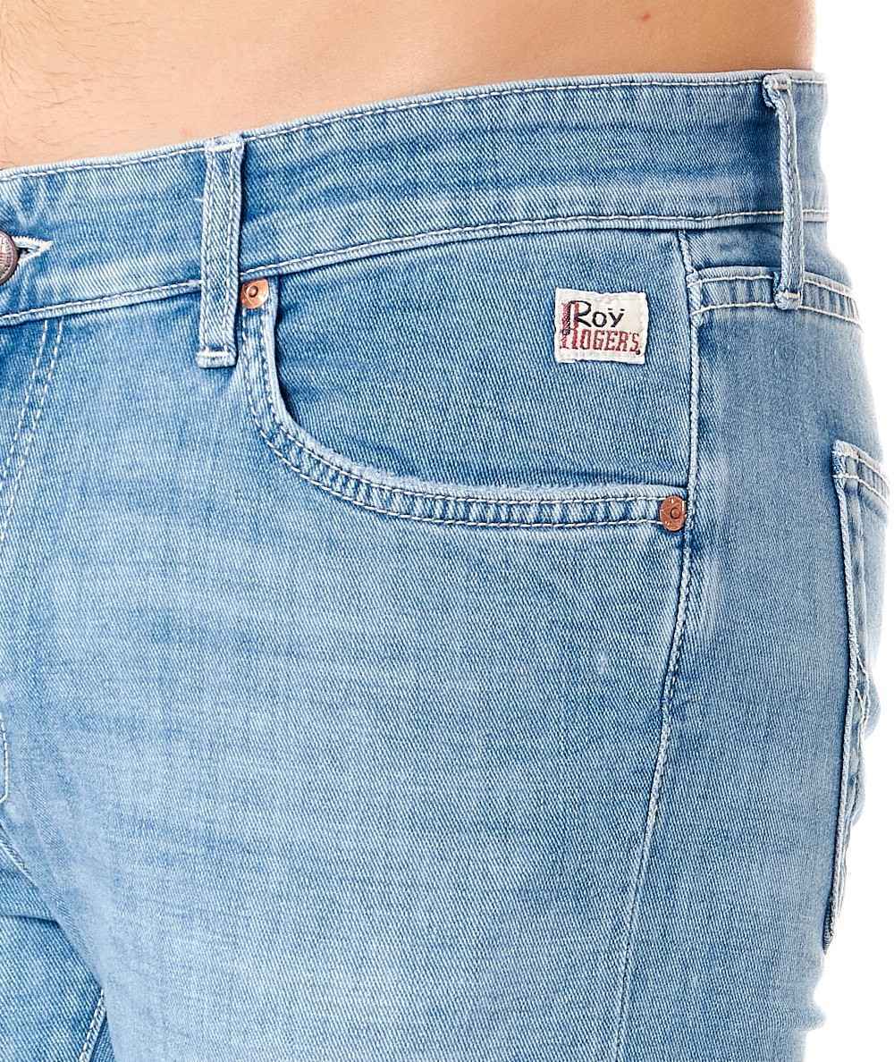 PANTALONE JEANS UOMO ROY ROGERS JS 517 MAN RRU075D1410373 BLU ORIGINALE PE 2024