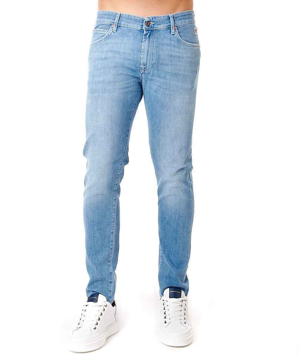 PANTALONE JEANS UOMO ROY ROGERS JS 517 MAN RRU075D1410373 BLU ORIGINALE PE 2024